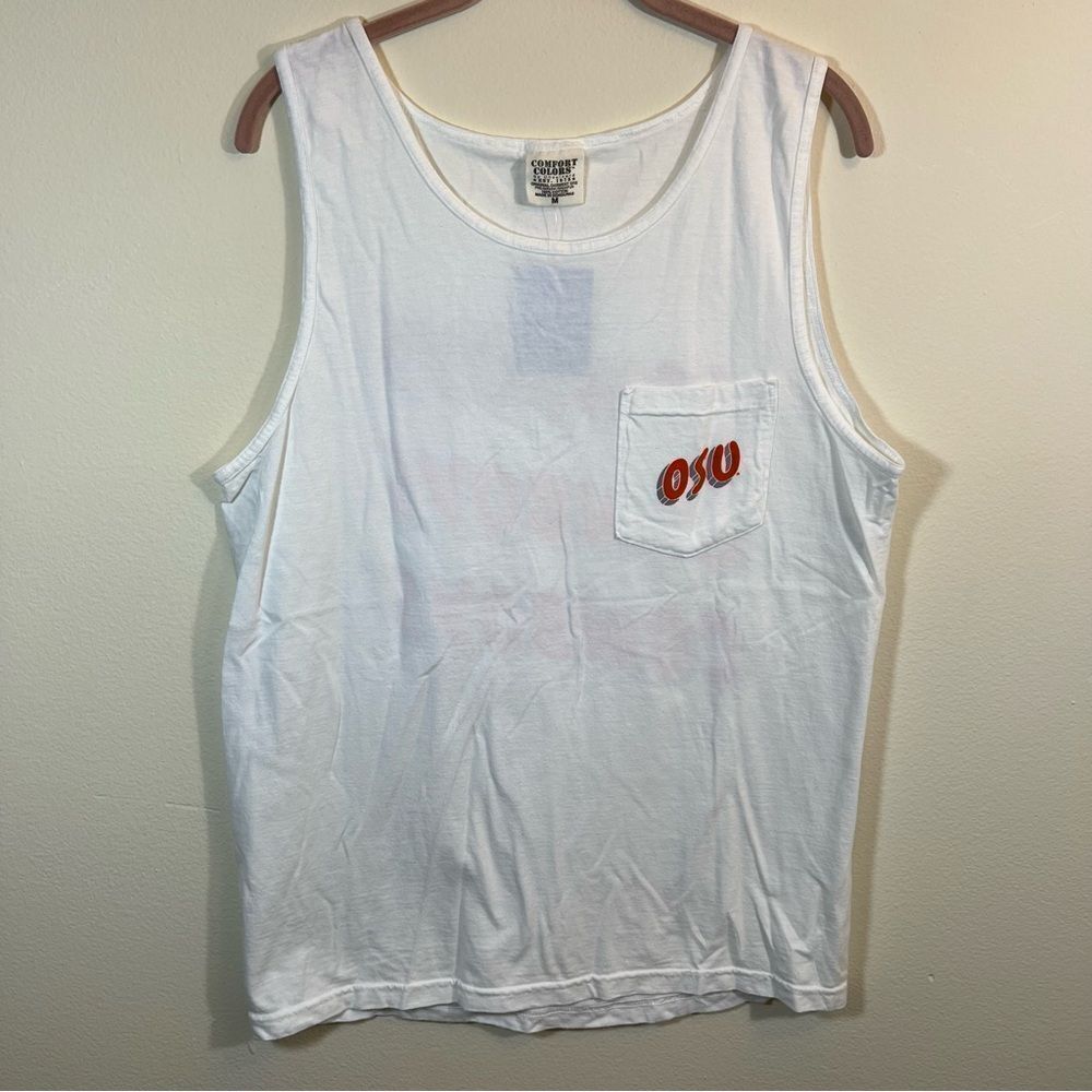 Comfort Colors White Oklahoma Cowboys Tank Top‎ Medium